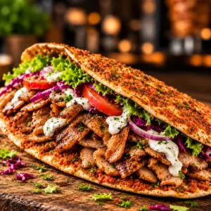 Lahmacun mit D&ouml;ner